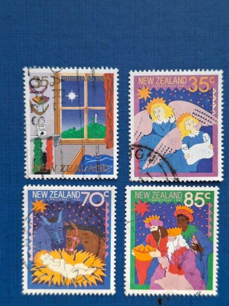 Postzegel Nieuw Zeeland 1987 Serie Kerstzegels 23-07, Postzegels en Munten, Ophalen of Verzenden, Gestempeld