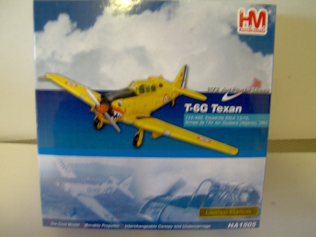 Hobbymaster T 6G Texan Airpower Armee Algeria 1961 1:72 mili, Verzamelen, Ophalen of Verzenden, Luchtmacht, Amerika, Miniatuur of Beeldje