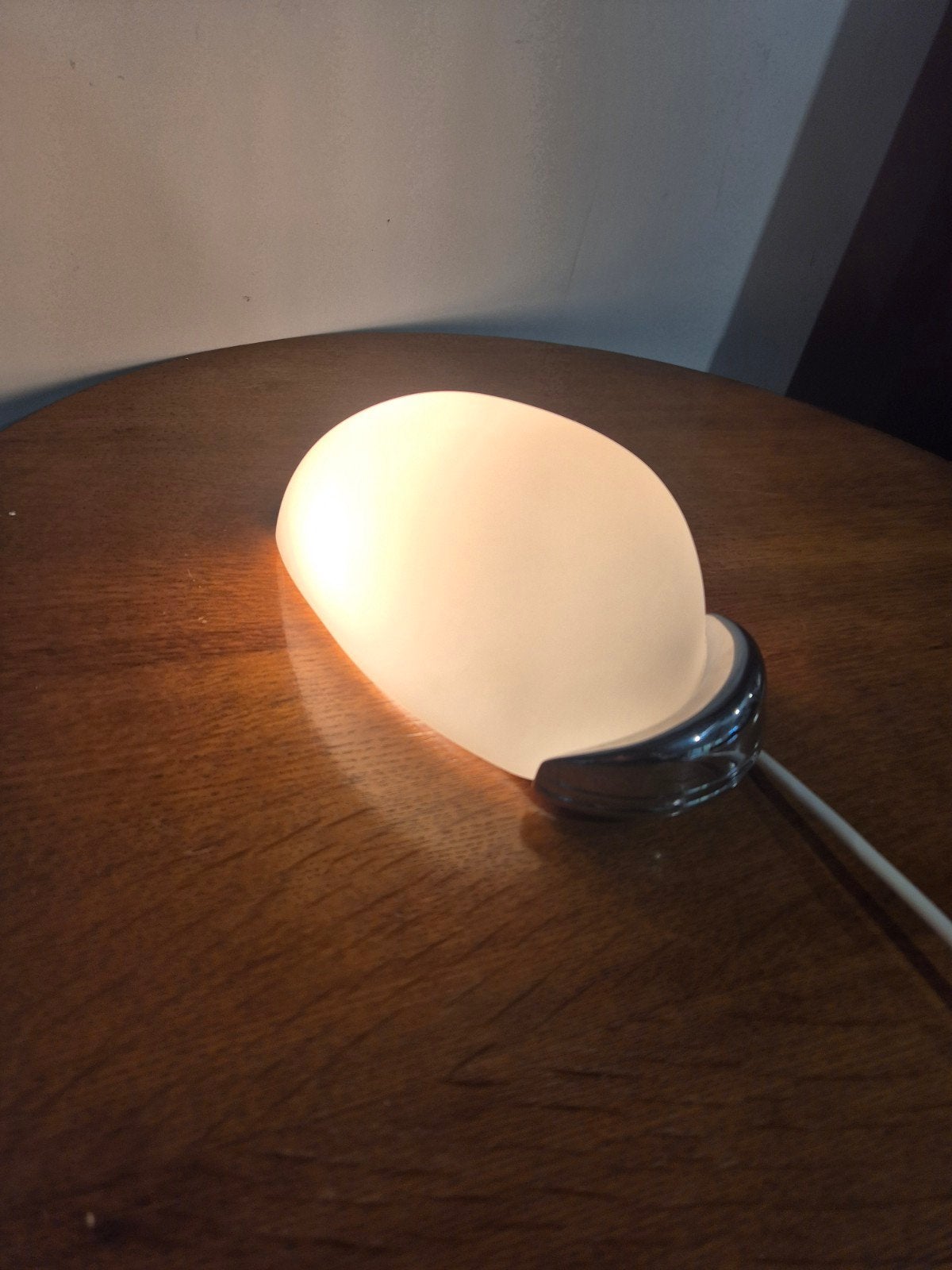 vintage wandlamp glas en chroom art deco revival, Ophalen of Verzenden