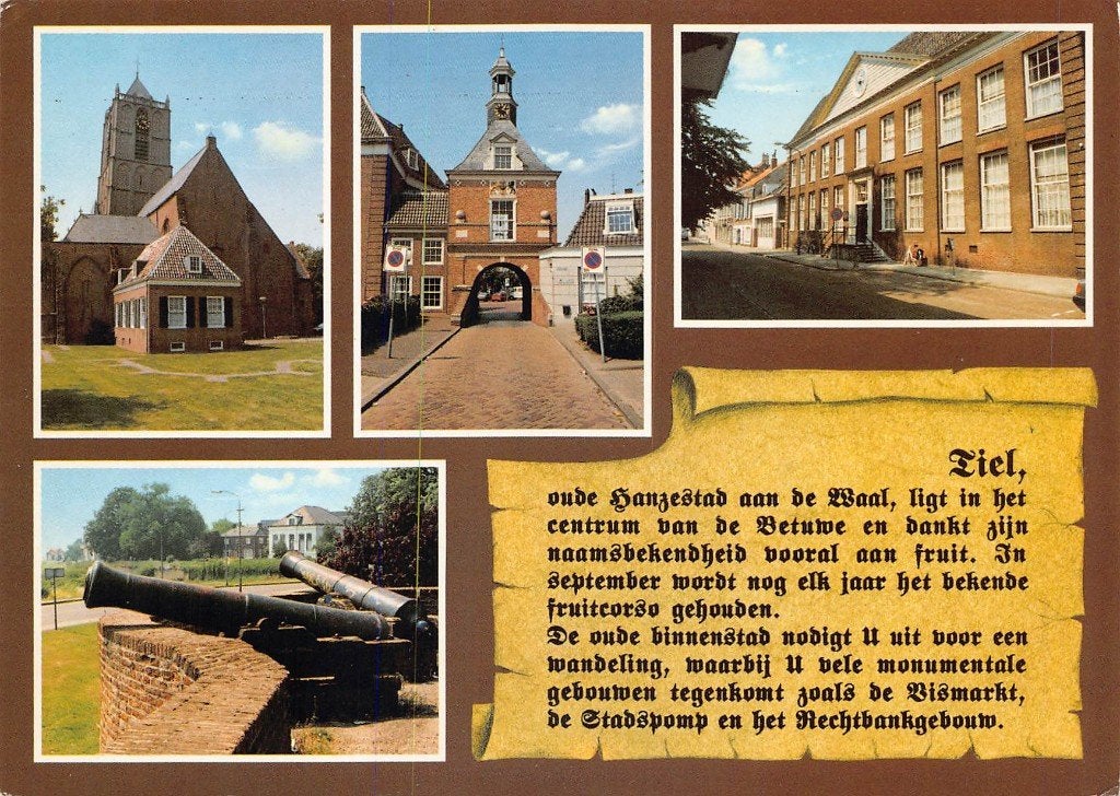 21 x Tiel  - verzameling / partij, Verzamelen, Ophalen of Verzenden, 1960 tot 1980, Gelopen, Gelderland