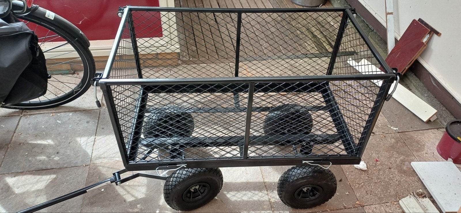Stevige Tuinwagen/Bolderkar met Afneembare Zijkanten, Ophalen, Nieuw
