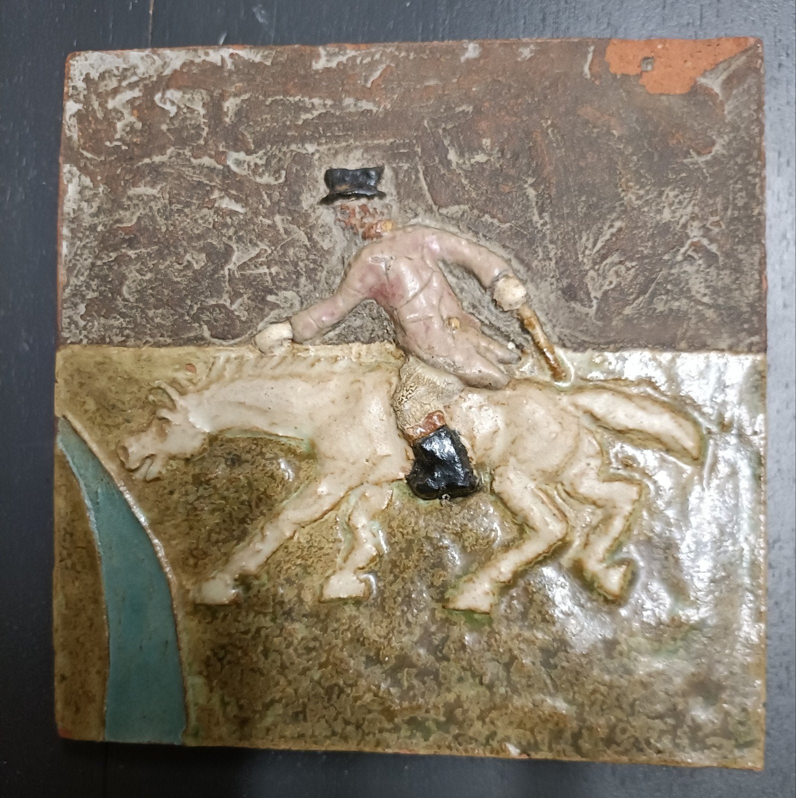 Gebruikte wand plaquette / reliëf tegel, Ophalen of Verzenden