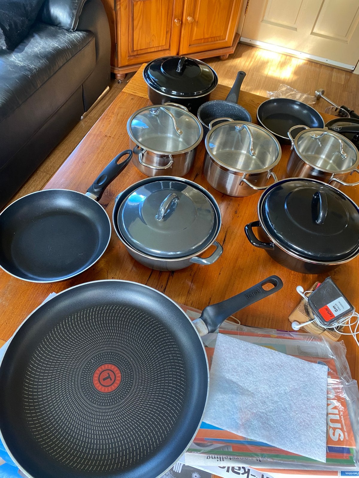 Pannen set / bestek, Huis en Inrichting, Ophalen, Zo goed als nieuw, Rvs, Pannenset