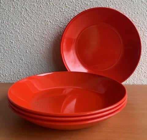 Mepal Kopenhagen: 4x diep bord D202 #2 (retro/vintage), Lochem, Ophalen of Verzenden, Zo goed als nieuw, Mepal