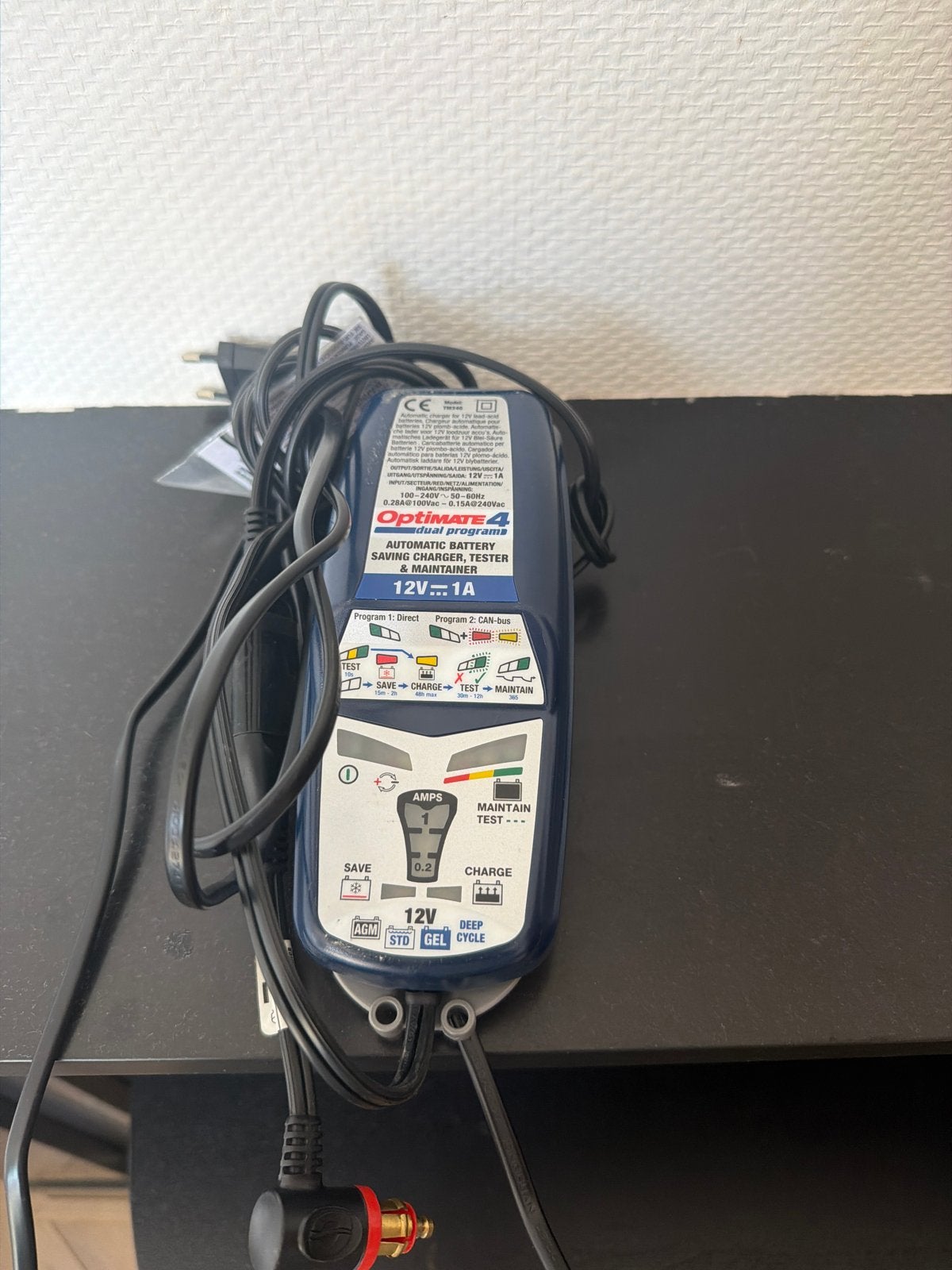 OptiMate 4 Dual Program Acculader, Tester & Onderhouder, Ophalen of Verzenden, Gebruikt