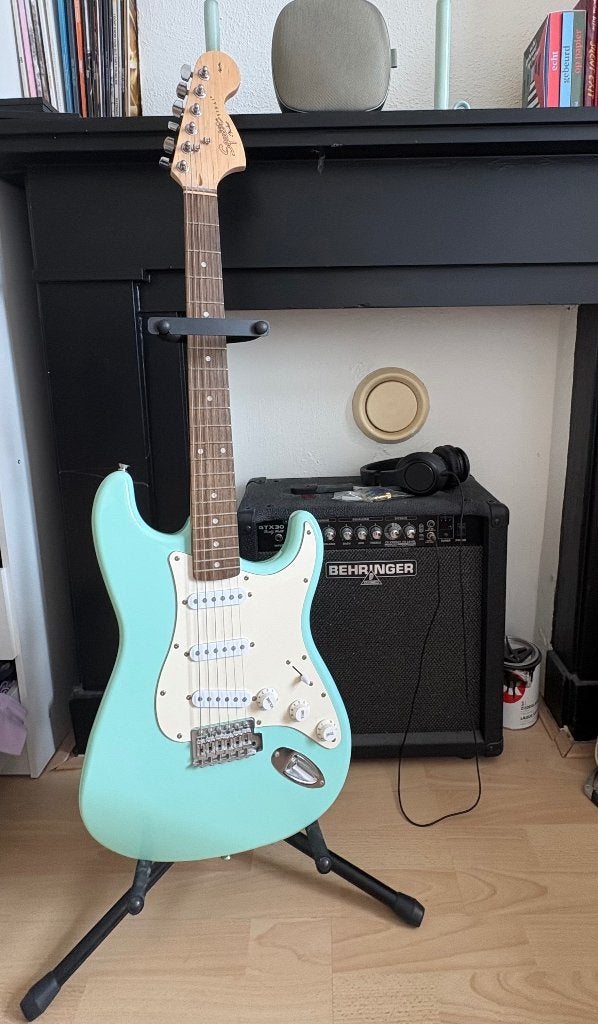 Fender Squier Stratocaster incl. Versterker, Ophalen, Fender, Gebruikt, Met versterker