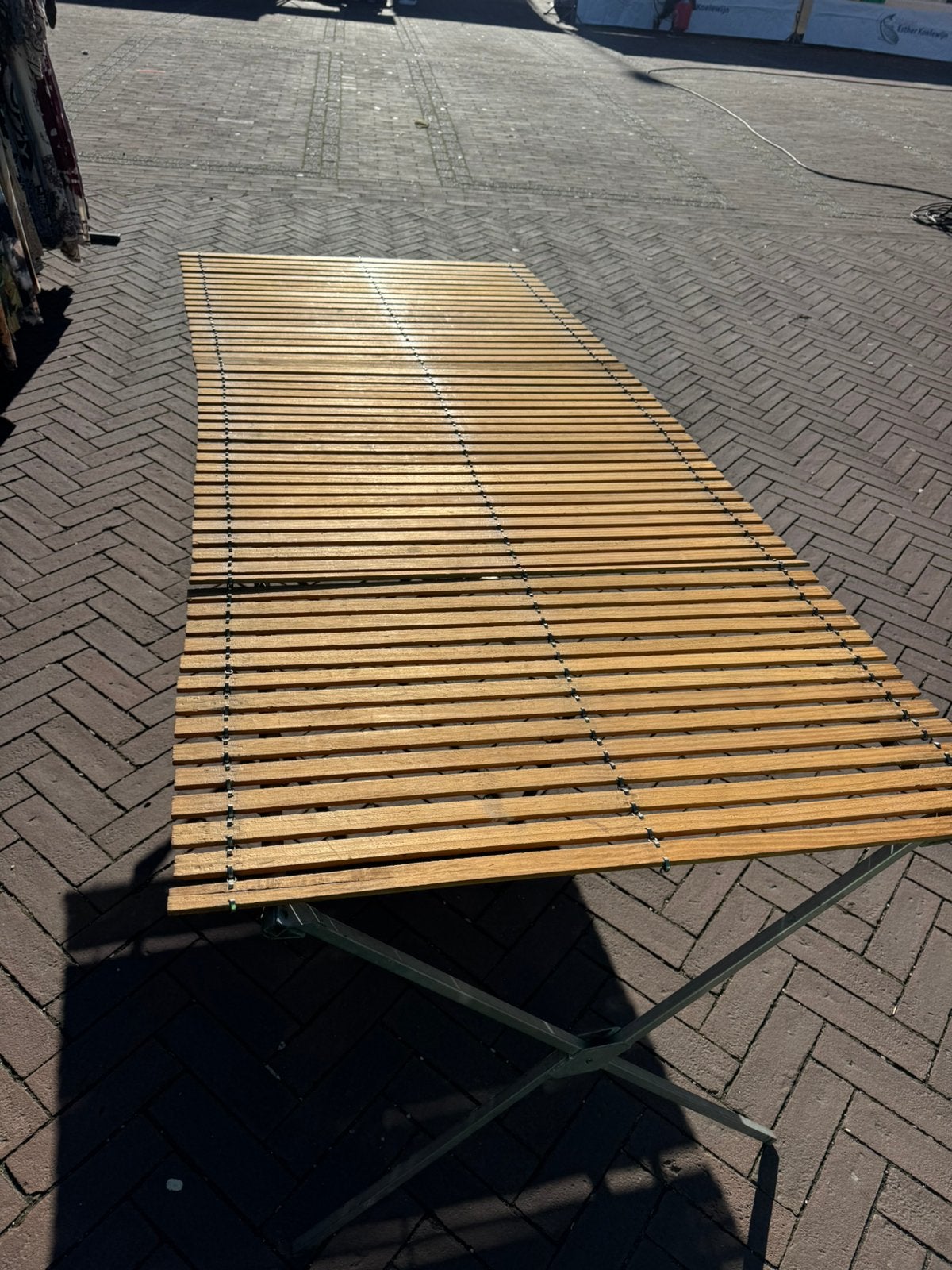 aluminium onderstel voor markttafel + blad., Ophalen, Zo goed als nieuw