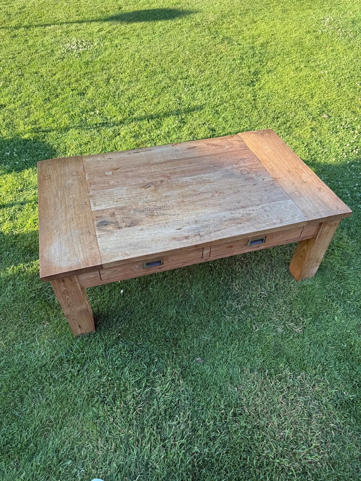 Teakhouten salontafel, Ophalen, Rechthoekig, 100 tot 150 cm, 50 tot 100 cm