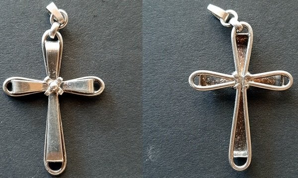 Hanger Kruis H1, Verzenden, Nieuw, Kruis of Symbool, Zilver