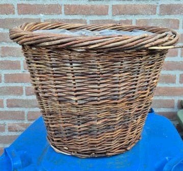 Grote rieten mand - perfect voor planten of opslag, Ophalen of Verzenden, Gebruikt, Overige materialen