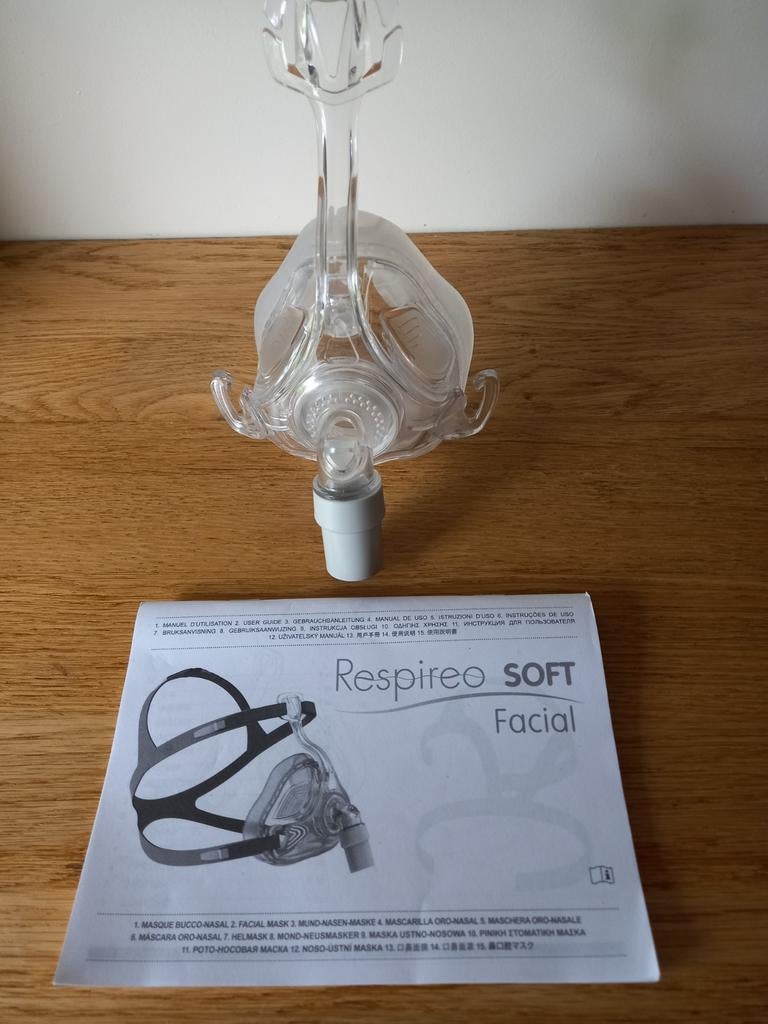 Nieuw Respireo Soft S cpap apneu full face mask, Ophalen of Verzenden, Nieuw
