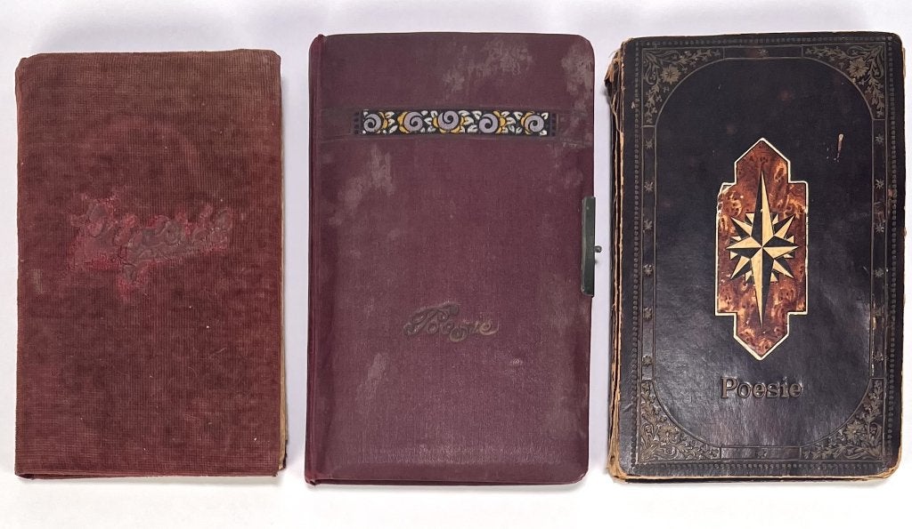 270. Poëziealbums met gedecoreerde voorzijde, 1901–1929, Antiek en Kunst, Ophalen