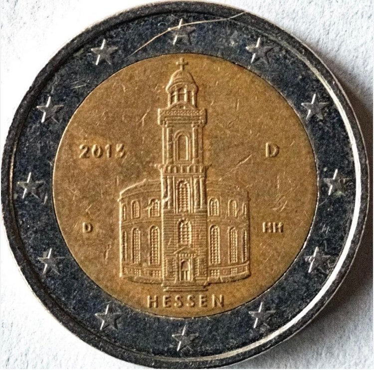 2 Euro munt HESSEN Pauluskerk 2015 - DUITSLAND 🇩🇪, Ophalen of Verzenden, Duitsland