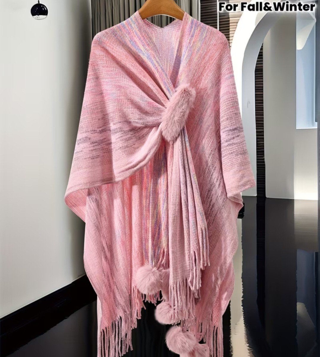 Lekker Warme Roze PONCHO Nieuw! Incl.verzenden €29,-, Verzenden, Nieuw, Roze