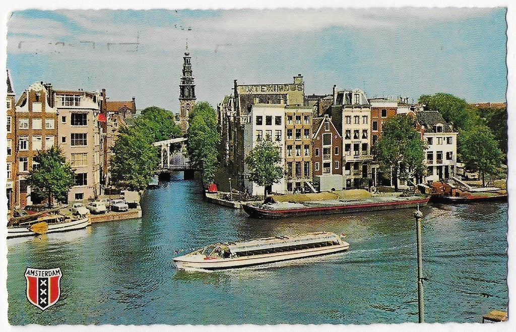 Amsterdam Binnen Amstel Oude gelopen Ansichtkaart ( B3474), Ophalen of Verzenden, 1980 tot heden, Gelopen, Noord-Holland