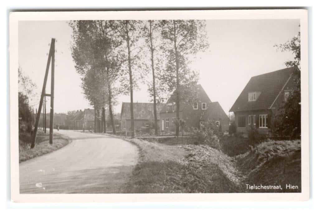 Hien, (bij Dodewaard) Tielschestraat, Verzenden, 1940 tot 1960, Ongelopen, Gelderland