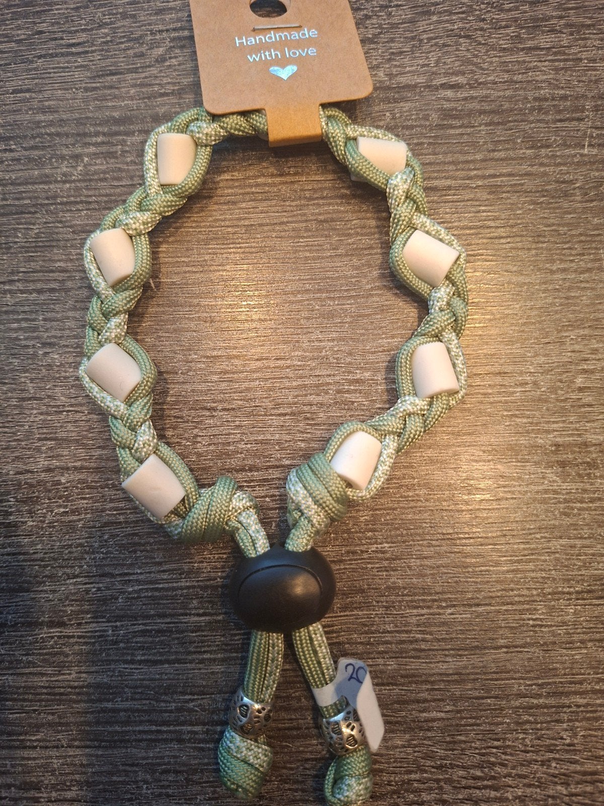 Anti-tekenband EM keramiek kralen Maat S 20-30cm, Ophalen of Verzenden, Handgemaakt, Nieuw