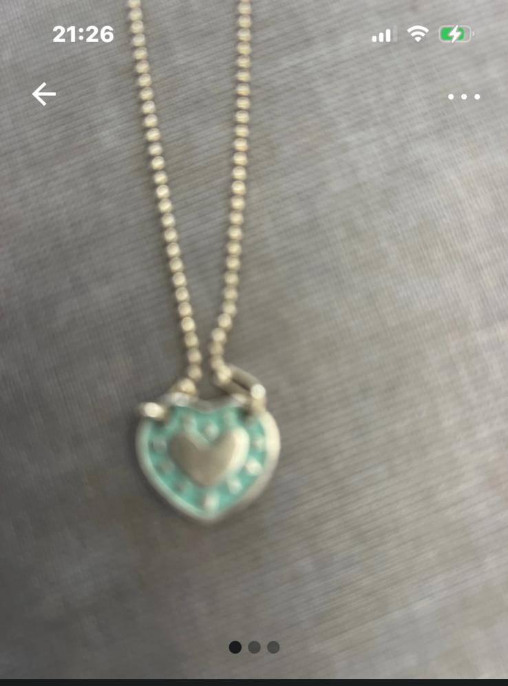 Ketting met hartje, Ophalen of Verzenden, Zo goed als nieuw, Zilver, Overige materialen