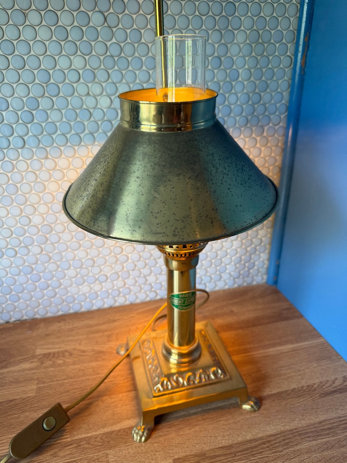 Vintage Orient Express Tafellamp - Messing, Ophalen