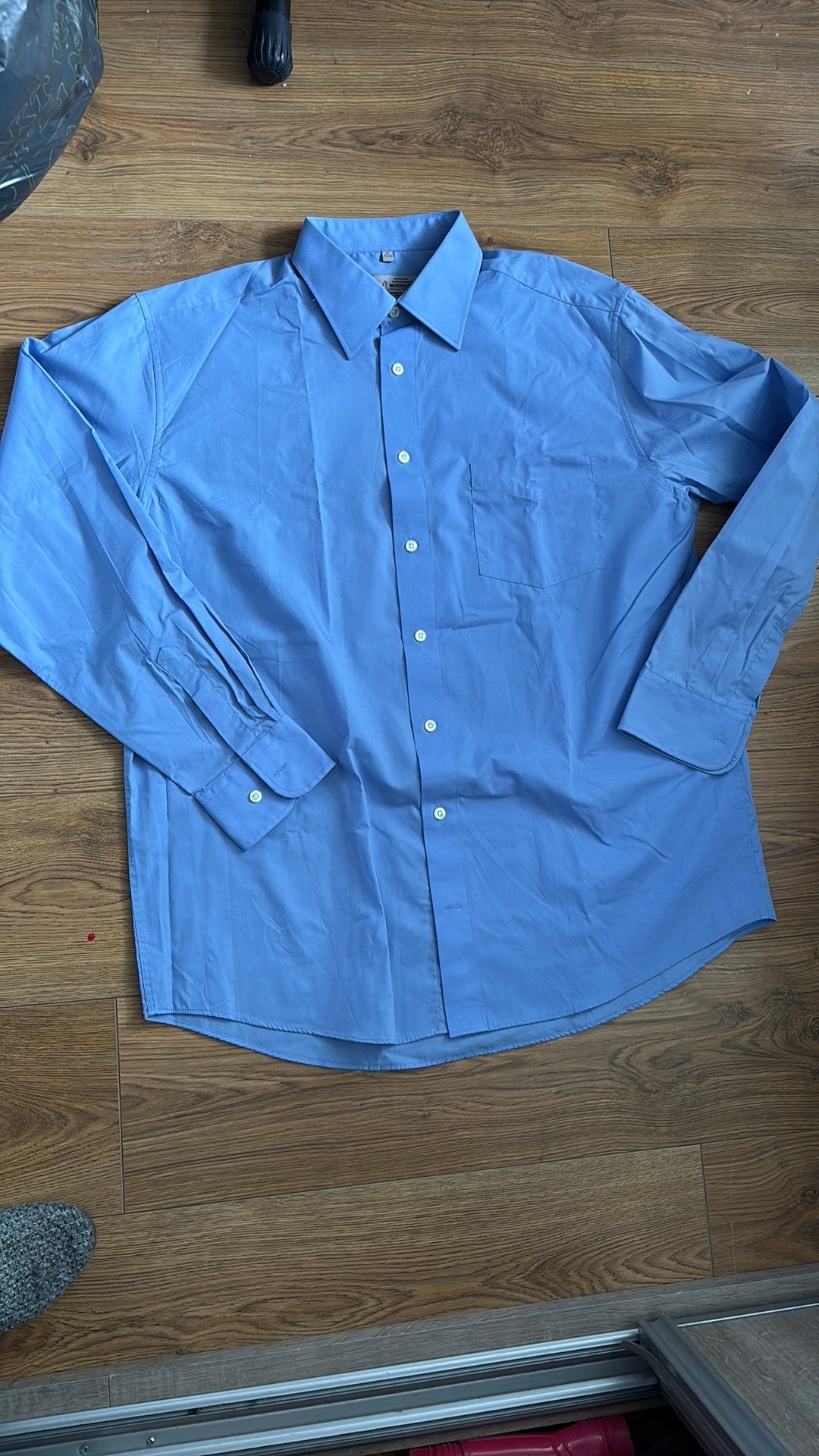 Overhemd McHeggen, Ophalen of Verzenden, Zo goed als nieuw, Blauw, Halswijdte 43/44 (XL)