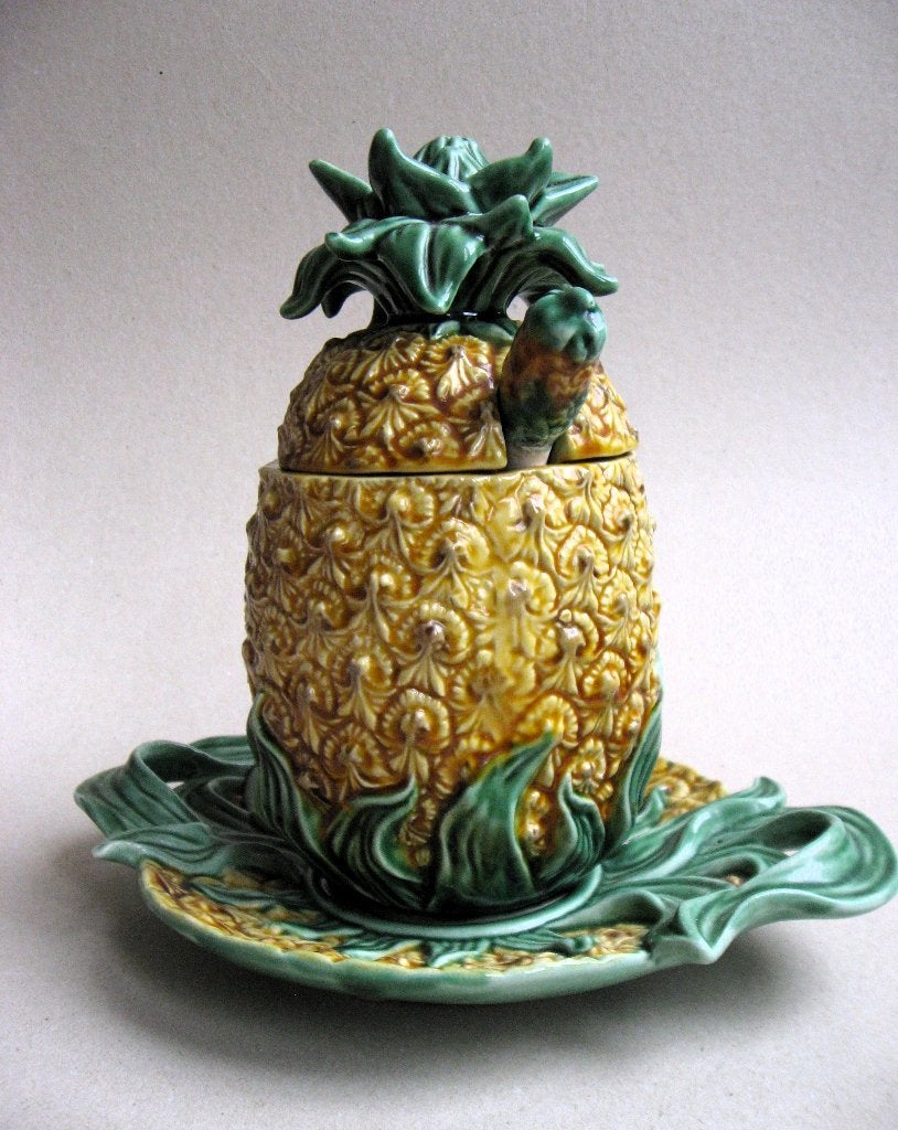 Bordallo Pinheiro ananas-set (model 1538) compleet, Ophalen of Verzenden