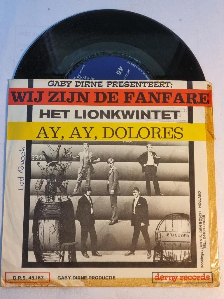 single Het Lionkwintet WIJ ZIJN DE FANFARE PLAAT UIT 1970, Ophalen of Verzenden, Gebruikt, Nederlandstalig