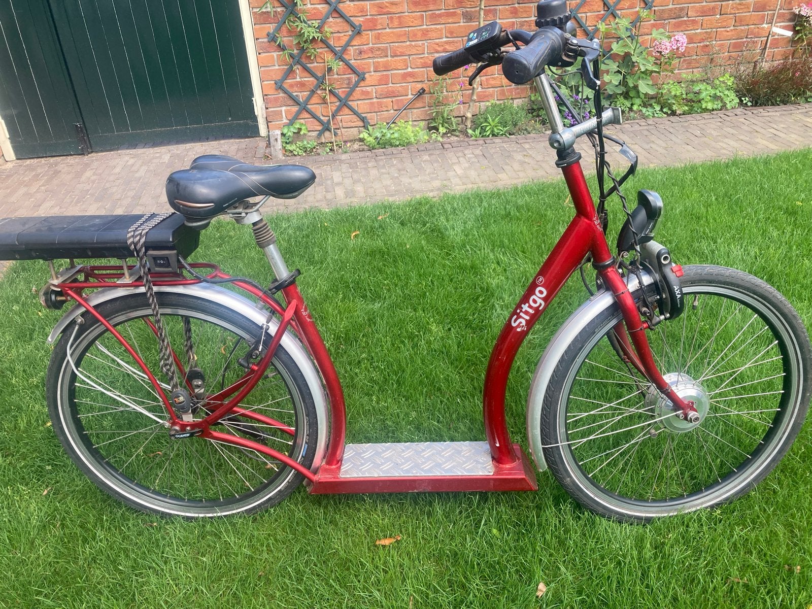 SitGo elektrische step/fiets - Rood, Gebruikt, Ophalen, Gebruikt, Velgrem