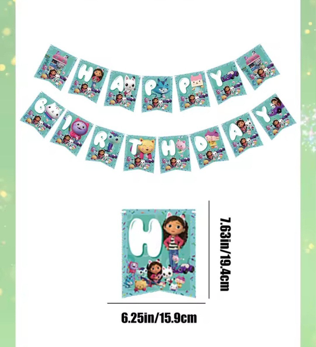 Nieuwe Gabby's Poppenhuis Happy Birthday Slinger, Ophalen of Verzenden, Nieuw, Versiering, Verjaardag