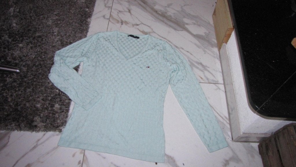 42 TOMMY HILFIGER trui mint, Kleding | Dames, Truien en Vesten, Ophalen of Verzenden, Zo goed als nieuw, Maat 42/44 (L), Overige kleuren