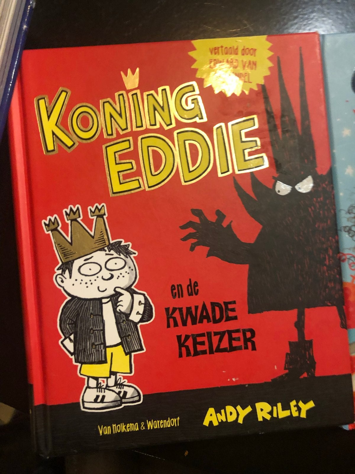 Kinderboek Koning Eddie en de Kwade Keizer - Andy Riley, Ophalen, Zo goed als nieuw, Fictie algemeen