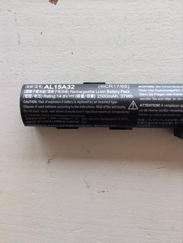 Acer AL15A32 Batterij - Gebruikt, Ophalen of Verzenden, Gebruikt, Acer