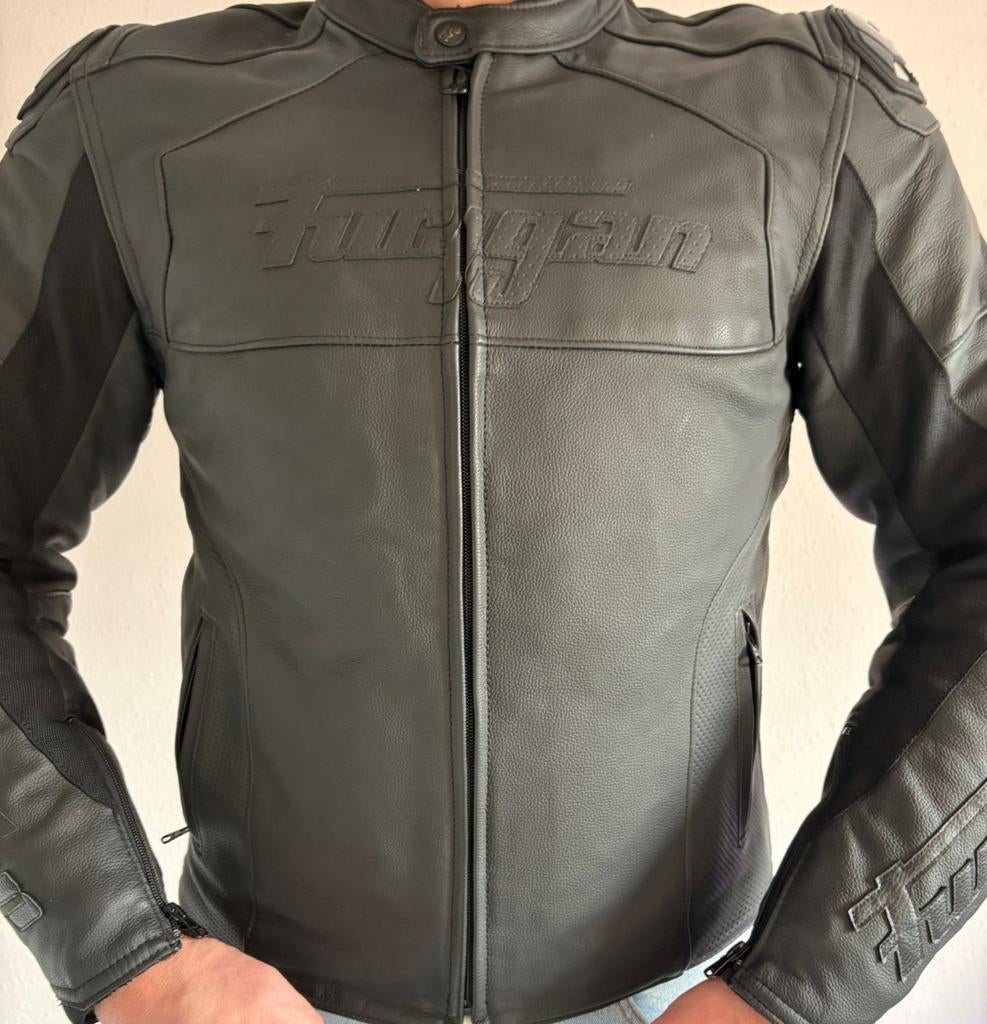 Furygan Dark Evo motorjas leder, zware uitvoering, Motoren, Ophalen of Verzenden, Tweedehands, Jas | leer