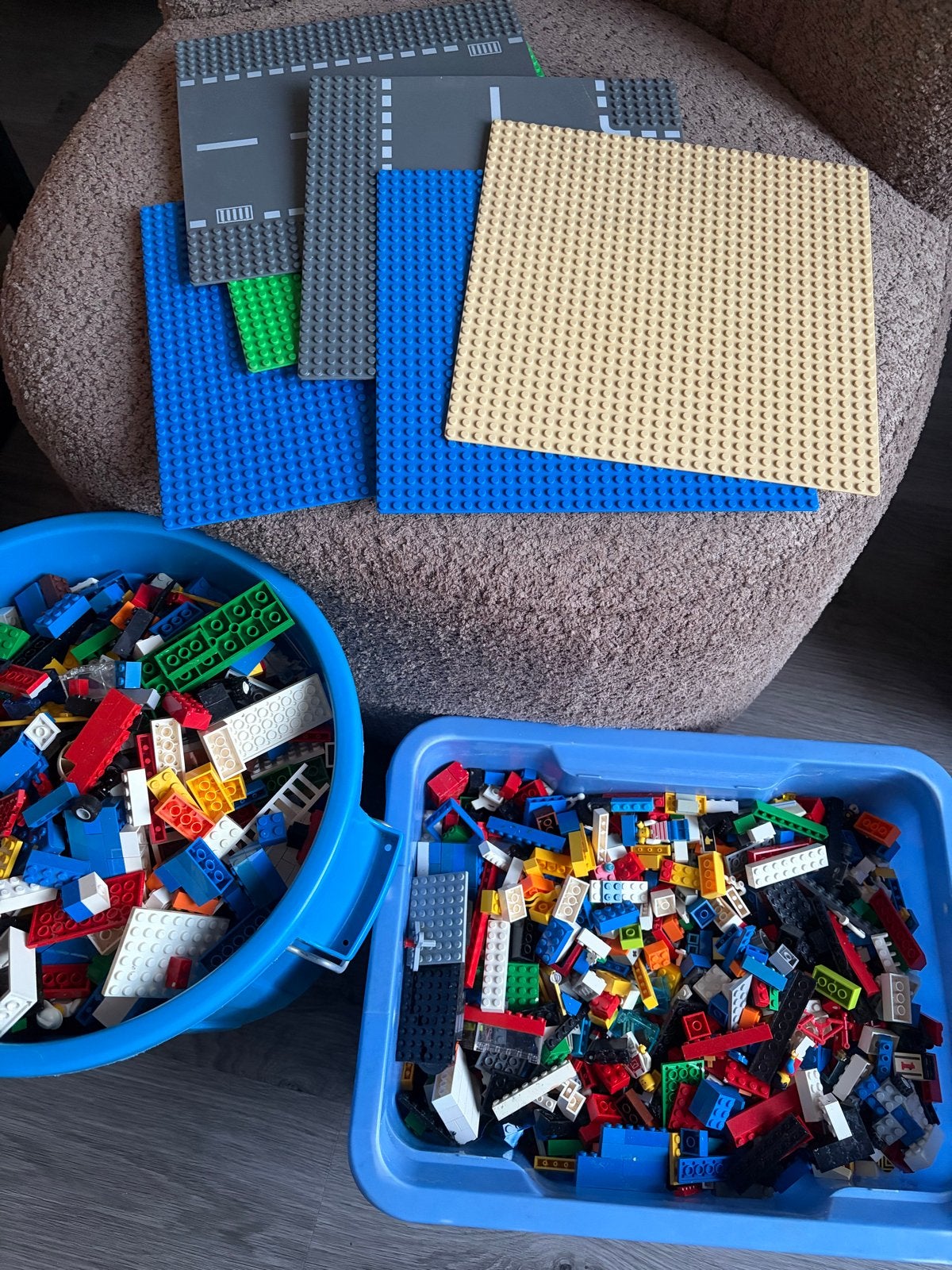 Grote partij Lego met grondplaten en diverse stenen, Ophalen, Gebruikt, Inclusief extra onderdelen, Lego