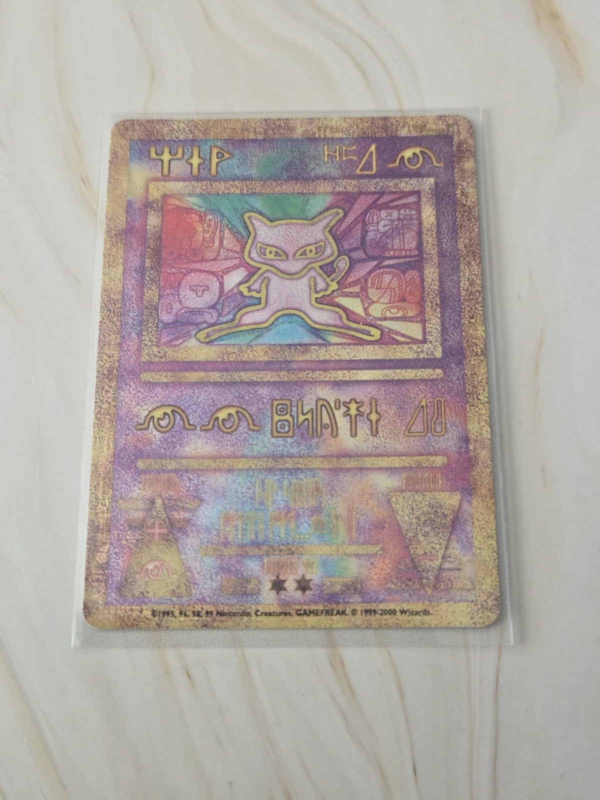 Ancient Mew Pokémon Kaart - Movie Promo Holo, Ophalen of Verzenden, Zo goed als nieuw, Losse kaart, Foil
