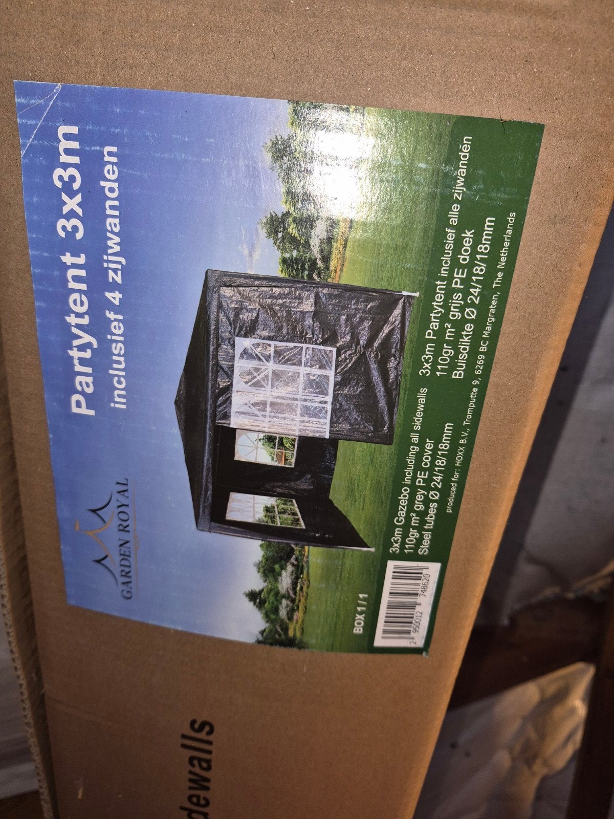 Partytent 3x3m met 4 zijwanden - Garden Royal, Partytent, Minder dan 4 meter, Nieuw, 2 meter of meer
