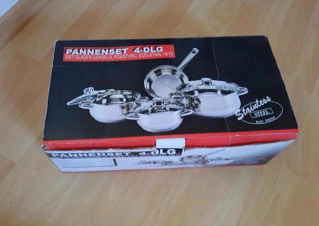 4 delig pannenset, Ophalen of Verzenden, Nieuw