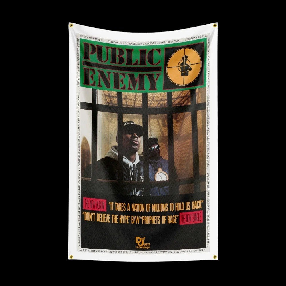 Grote vlaggen Public Enemy (150x90cm), Ophalen of Verzenden, Nieuw