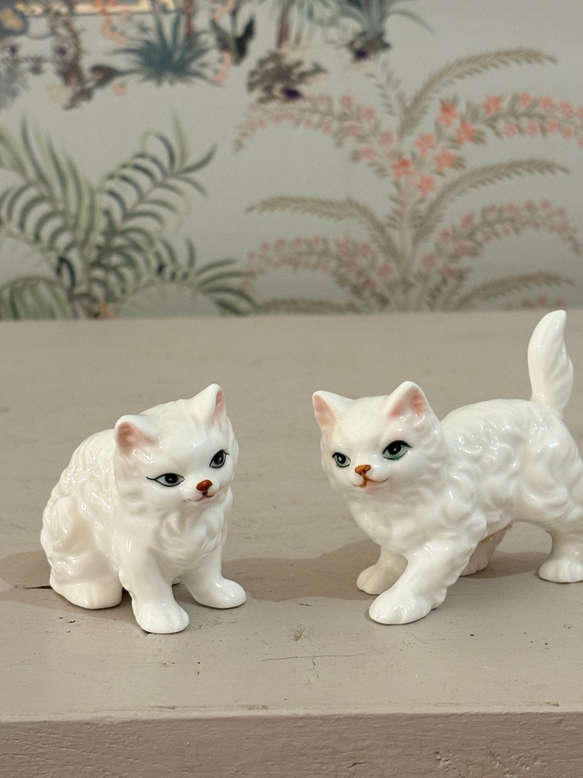 Vintage Lefton China Perzische Kattenbeeldjes H1513 Japan, Ophalen of Verzenden