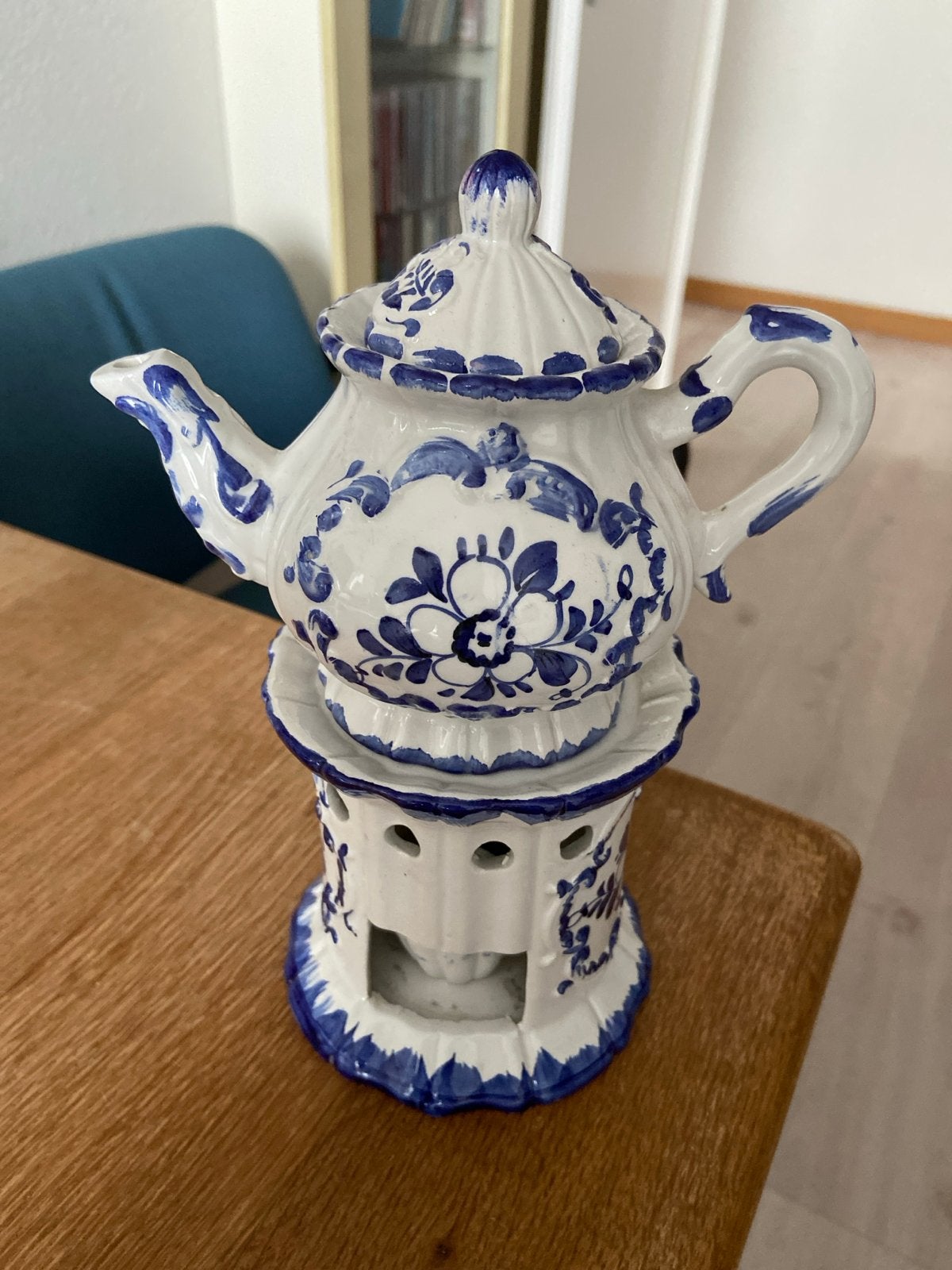 Delfts Blauw Theepot met Warmhouder, Ophalen of Verzenden