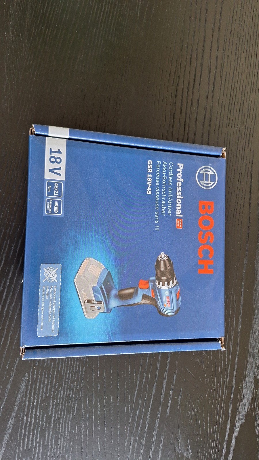 Bosch Professional GSR 18V-45 Accuboormachine 18V, Ophalen of Verzenden, Nieuw, 600 watt of meer, Boor- en Schroefmachine
