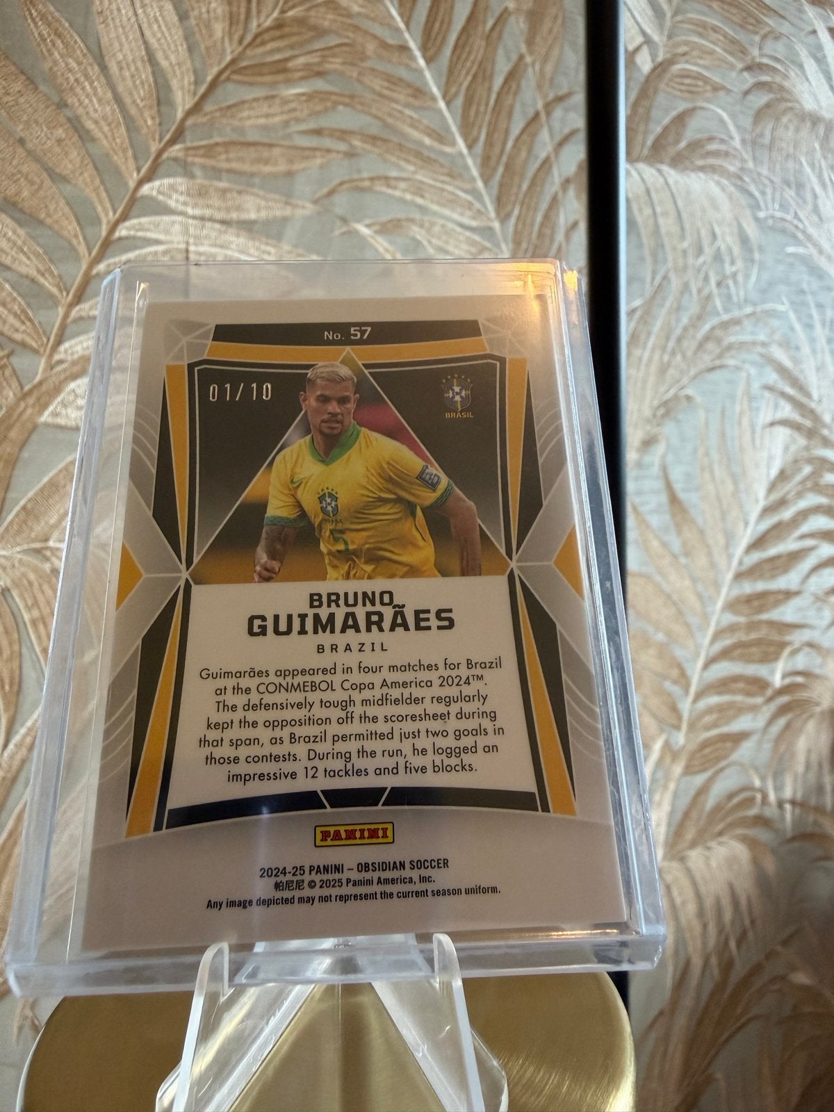 Bruno Guimarães Panini Obsidian Soccer Kaart 01/10, Ophalen of Verzenden, Zo goed als nieuw, Buitenlandse clubs, Spelerskaart