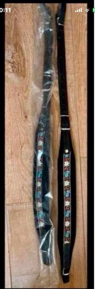 Halster leren riem met Sierband voor pony/paard., Dieren en Toebehoren, Ophalen of Verzenden, Nieuw, Overige soorten