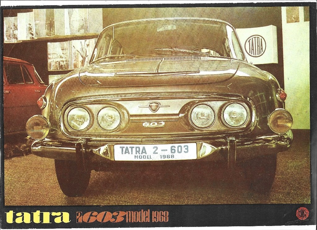 Tatra 603 - 2 leaflet folder auto (tat03) auto CZ 1968, Verzenden, Zo goed als nieuw, Overige merken