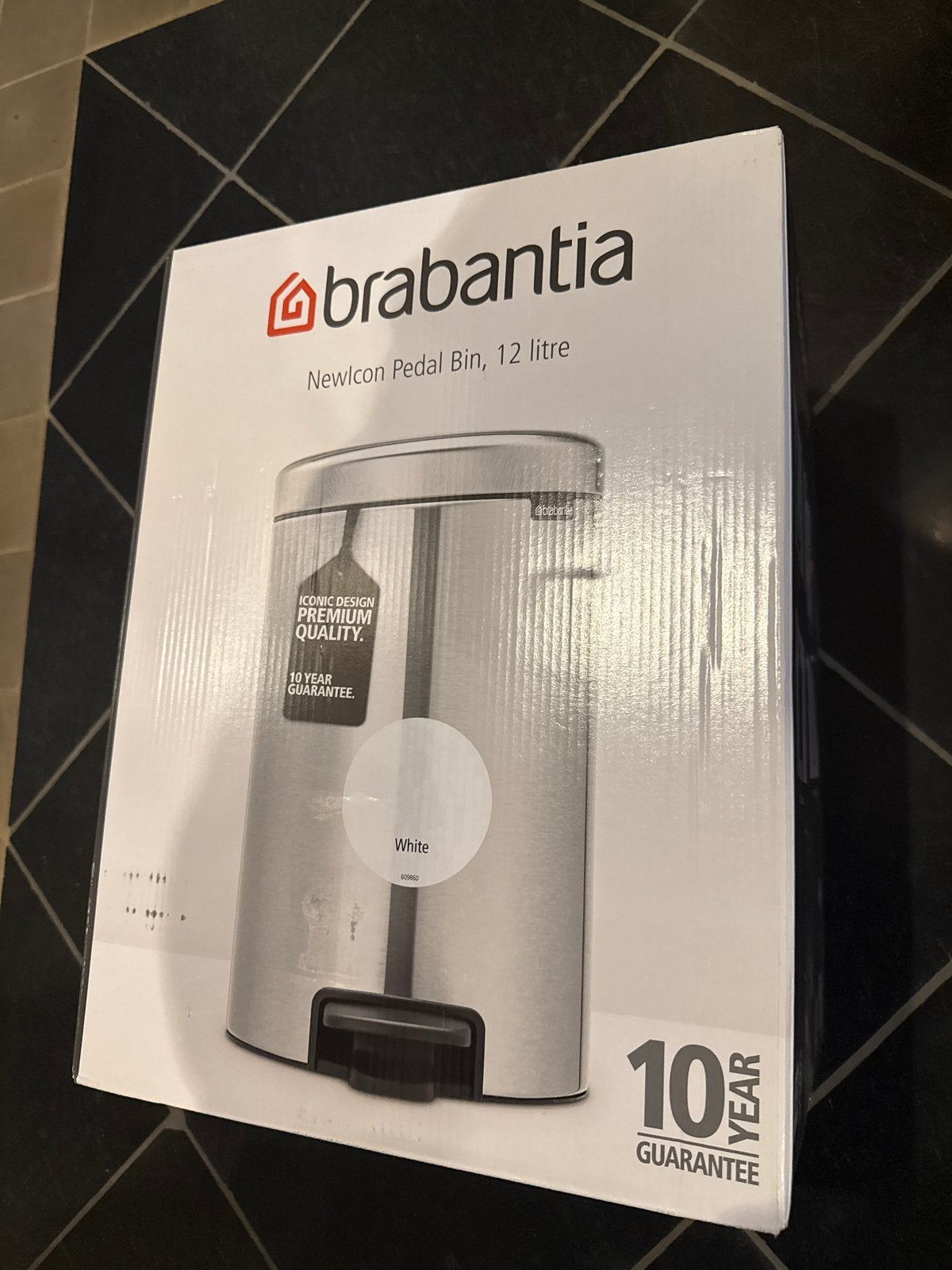 Brabantia NewIcon Pedaalemmer - 12 liter - Nieuw in doos, Huis en Inrichting, Woonaccessoires | Prullenbakken, 50 – 75, Met pedaal
