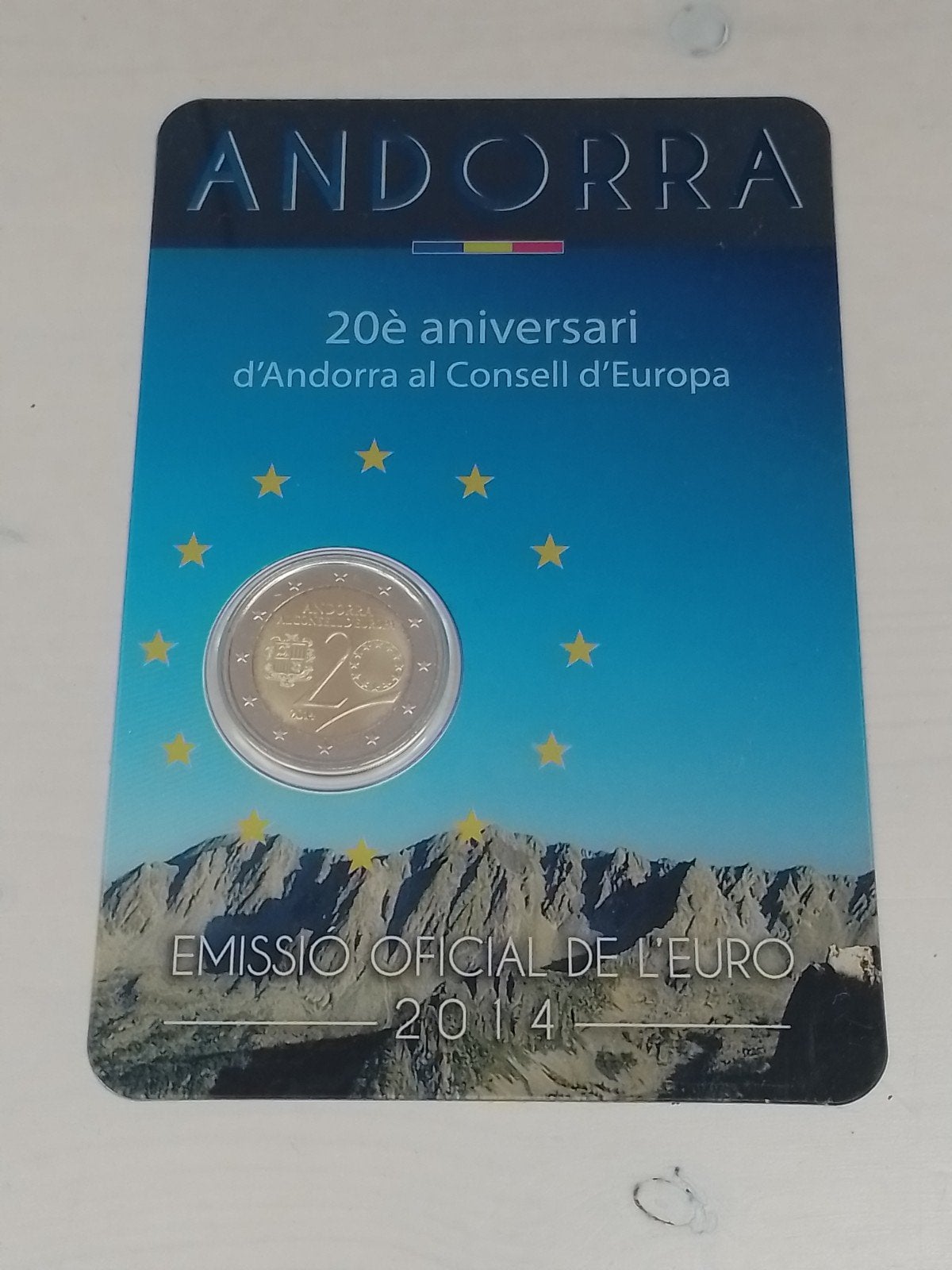 2-Euromunten-coincards  Andorra:  2  Stuks, Ophalen of Verzenden, Overige landen, 2 euro