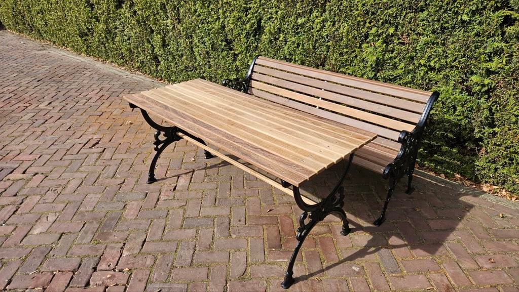 Tuinset | Topkwaliteit | Tafel | Tuinbank | Nieuw | Hardhout, Tuin en Terras, Ophalen of Verzenden, Nieuw, Hout
