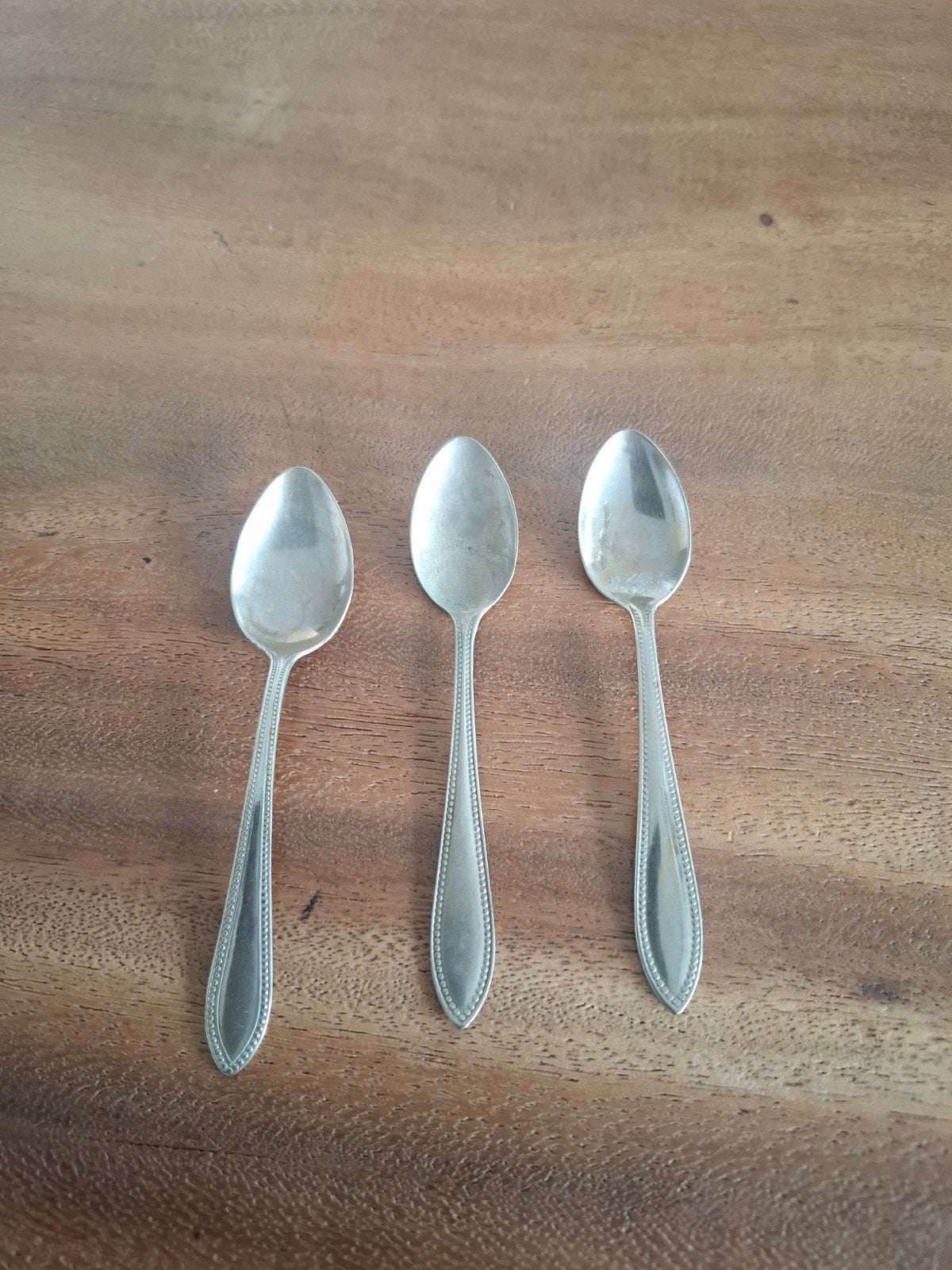 3 Alpacca theelepels, Antiek en Kunst, Antiek | Bestek, Ophalen of Verzenden