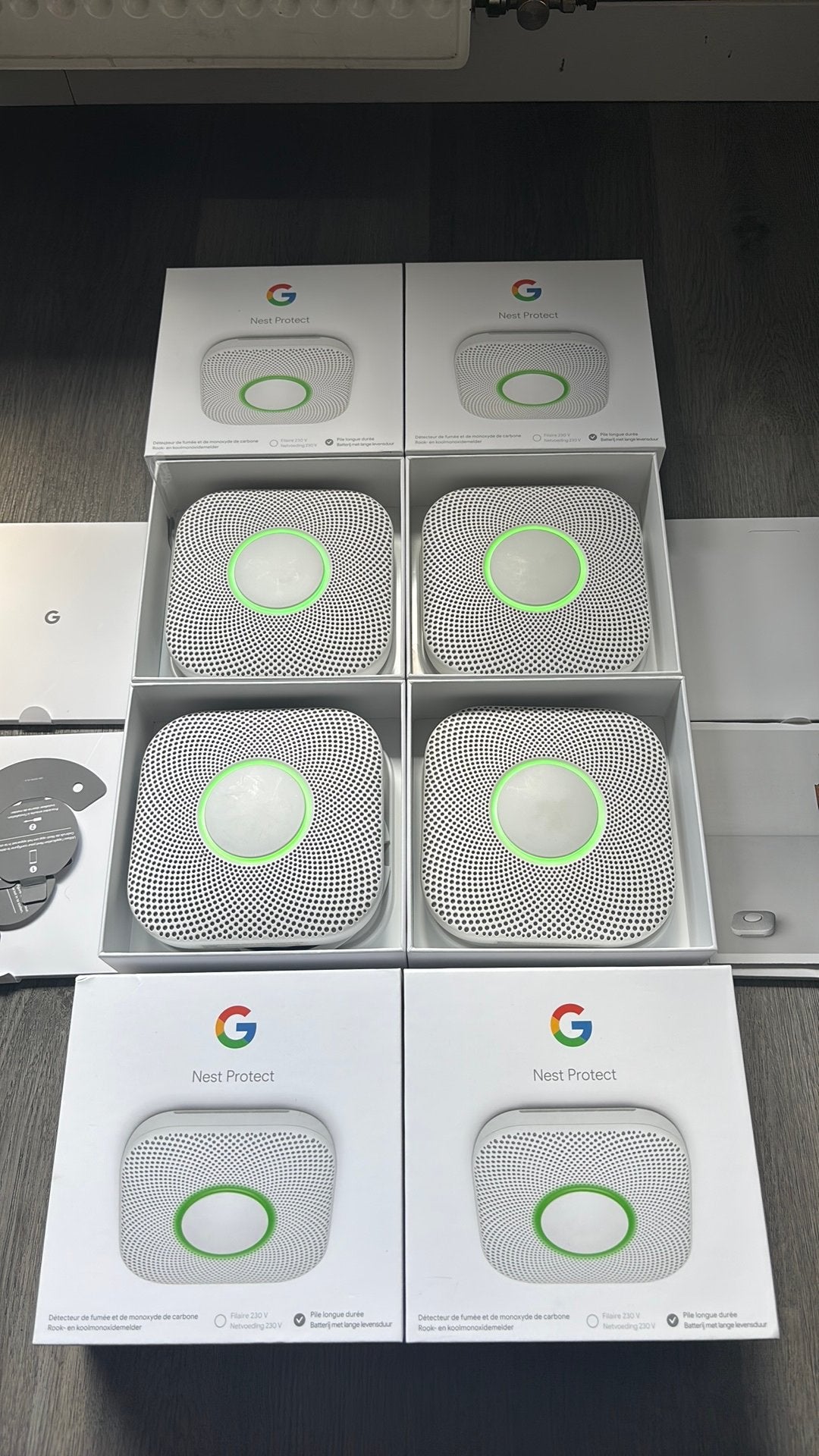 2x Google nest protect V2 rookmelder 12/2031 per stuk prijs, Ophalen of Verzenden, Zo goed als nieuw, Detector, Sensor of Melder