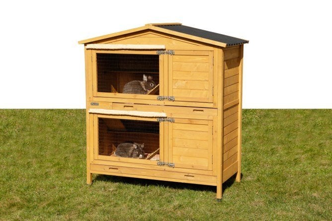 Konijnenhok Andijk | Dubbel dierenverblijf | Duurzaam, 110 cm of meer, Nieuw, Ophalen of Verzenden, 90 cm of meer