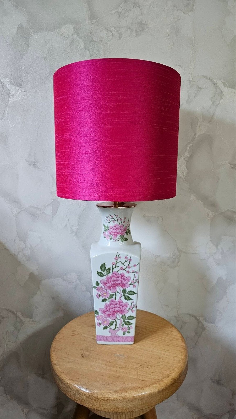 Mooie vaaslamp inclusief lampenkap, Huis en Inrichting, Overige merken, Keramiek, Zo goed als nieuw, Handgemaakt
